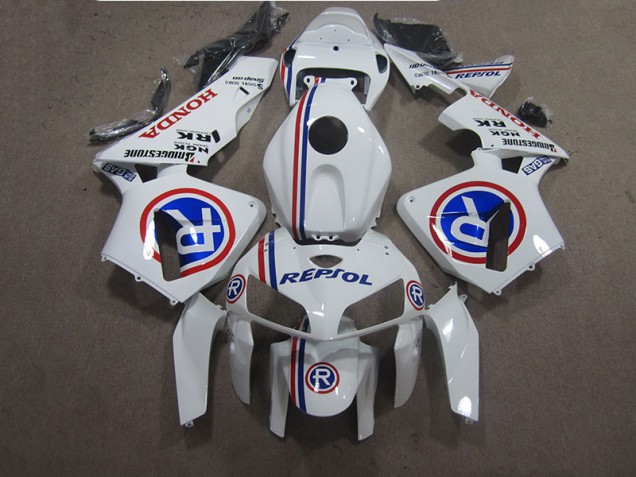 Cheap 2005-2006 White Blue Repsol Honda CBR600RR Bike Fairing Kit Canada