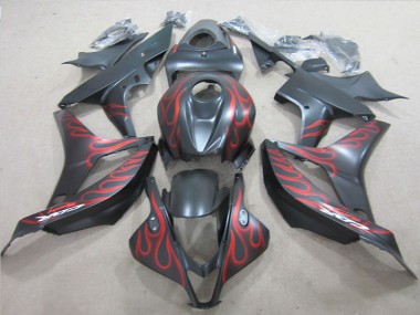 Cheap 2007-2008 Black with Red Flame Honda CBR600RR Motorcylce Fairings Canada