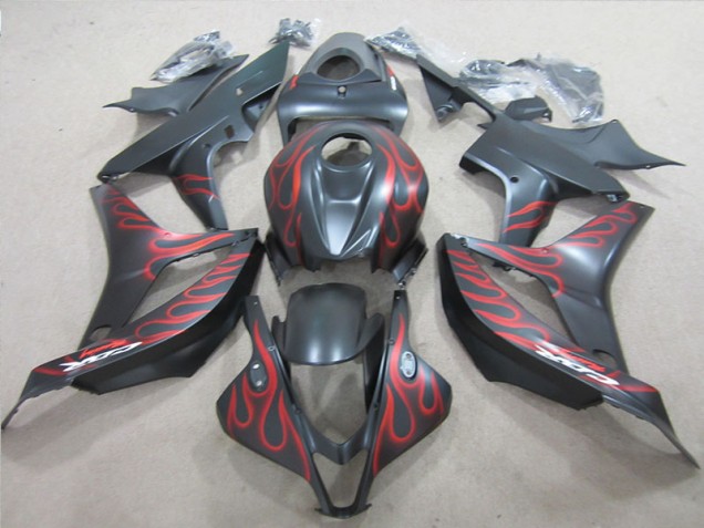 Cheap 2007-2008 Black with Red Flame Honda CBR600RR Motorcylce Fairings Canada Cheap 2007-2008 Black with Red Flame Honda CBR600RR Motorcylce Fairings Canada