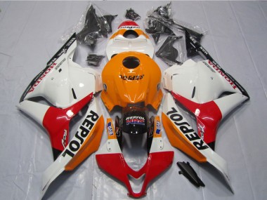 Cheap 2009-2012 White Orange Black Repsol Honda CBR600RR Motorcycle Fairing Kit Canada