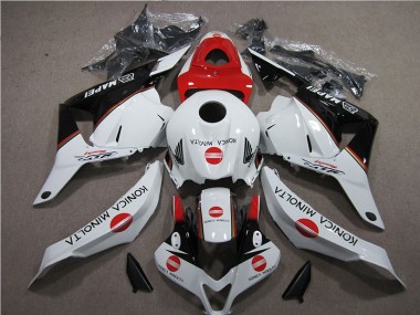 Cheap 2009-2012 White Red Konica Minolta Honda CBR600RR Motorbike Fairing Kits Canada