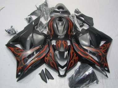 Cheap 2009-2012 Black Red Flame Honda CBR600RR Motorcycle Replacement Fairings Canada