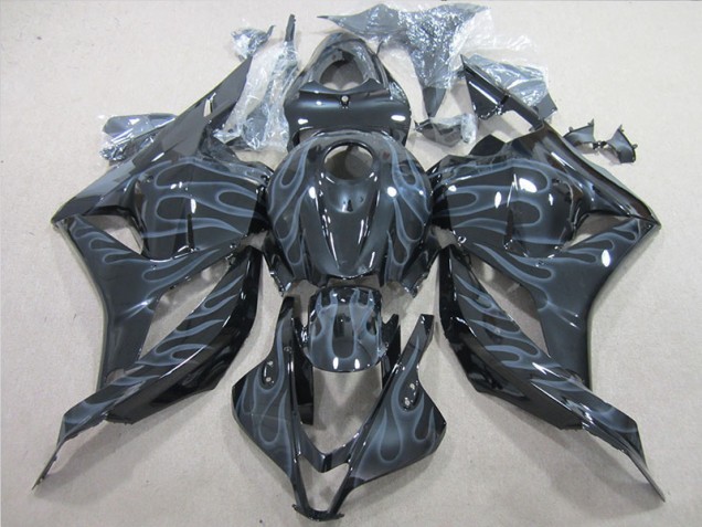 Cheap 2009-2012 Black Silver Flame Honda CBR600RR Motorcycle Fairings Canada Cheap 2009-2012 Black Silver Flame Honda CBR600RR Motorcycle Fairings Canada
