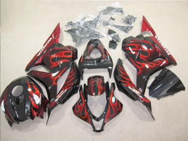Cheap 2009-2012 Black Red Flame Honda CBR600RR Bike Fairings Canada