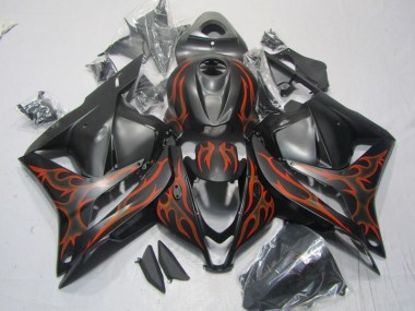 Cheap 2009-2012 Black Orange Flame Honda CBR600RR Motorcylce Fairings Canada