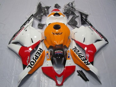 Cheap 2009-2012 Orange Red White Repsol Honda CBR600RR Motorcycle Fairing Kit Canada