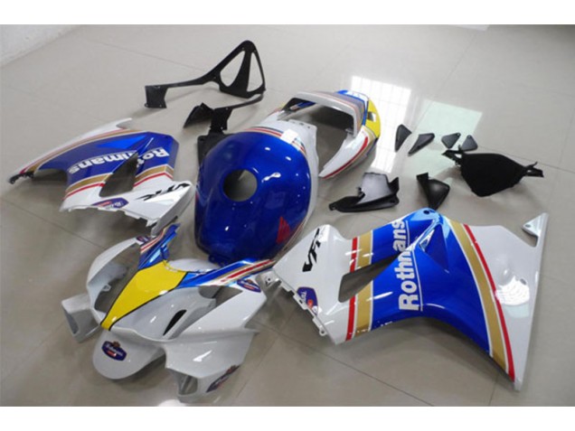 Cheap 2002-2013 Blue White Rothmans Honda VFR800 Motorcycle Fairing Kits Canada