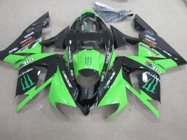 Cheap 2003-2005 Black Green Monster Kawasaki ZX10R Motorcycle Fairing Kits Canada