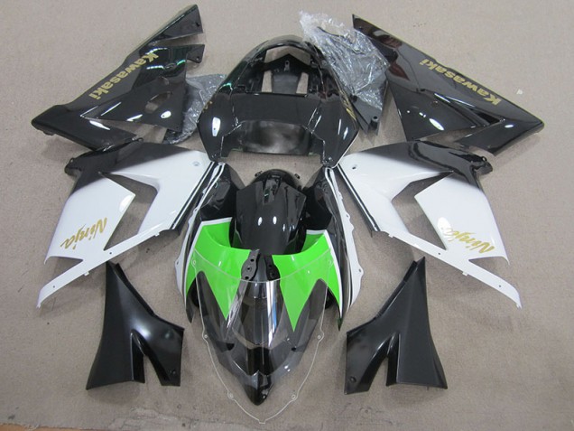 Cheap 2003-2005 Black White Gold Ninja Kawasaki ZX10R Motorcycle Fairing Kit Canada Cheap 2003-2005 Black White Gold Ninja Kawasaki ZX10R Motorcycle Fairing Kit Canada