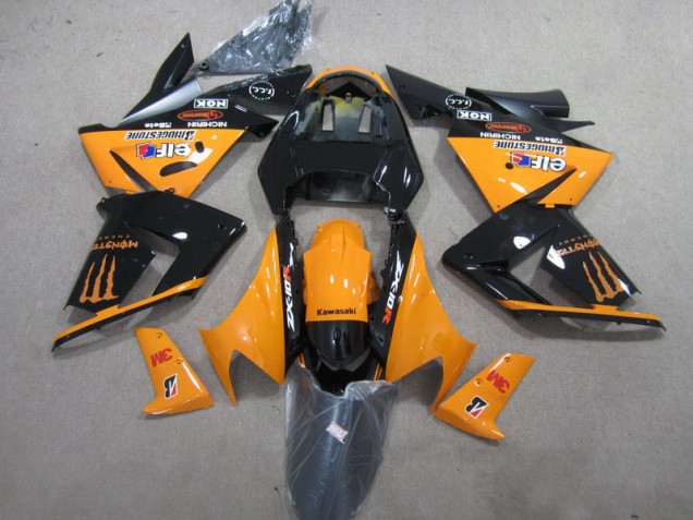 Cheap 2003-2005 Black Orange 3M Monster Kawasaki ZX10R Bike Fairings Canada