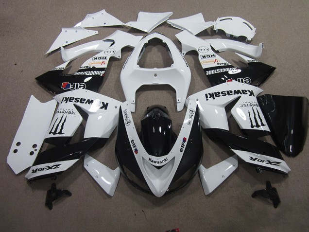 Cheap 2006-2007 White Touch4 Monster Kawasaki ZX10R Bike Fairing Kit Canada Cheap 2006-2007 White Touch4 Monster Kawasaki ZX10R Bike Fairing Kit Canada