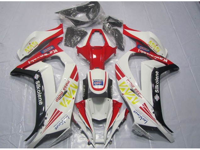 Cheap 2011-2015 White Red Silkolene Kawasaki ZX10R Motorcycle Fairings Kit Canada Cheap 2011-2015 White Red Silkolene Kawasaki ZX10R Motorcycle Fairings Kit Canada