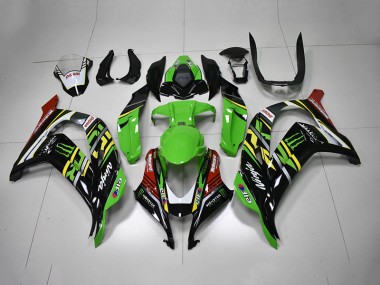 Cheap 2016-2019 Green Black Red Ninja Monster Kawasaki ZX10R Motorbike Fairings Canada