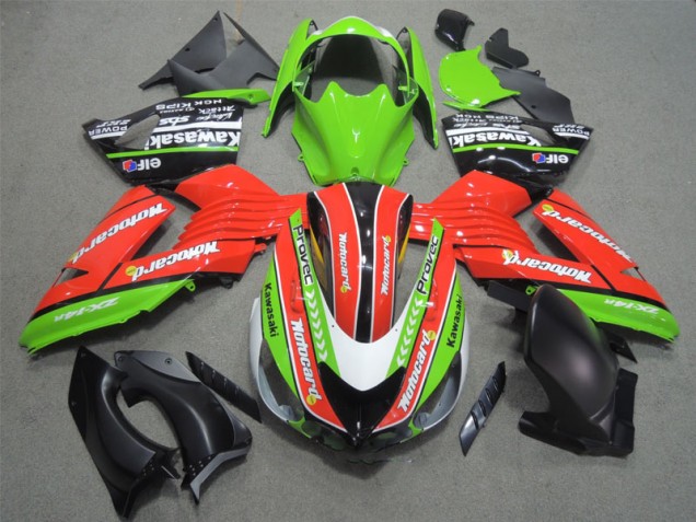 Cheap 2006-2011 Red Green Motocard Kawasaki ZX14R ZZR1400 Bike Fairing Canada Cheap 2006-2011 Red Green Motocard Kawasaki ZX14R ZZR1400 Bike Fairing Canada