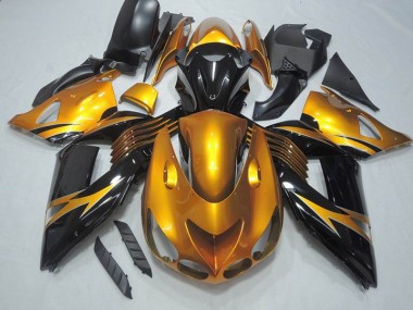Cheap 2006-2011 Black Gold Kawasaki ZX14R ZZR1400 Motorcycle Bodywork Canada