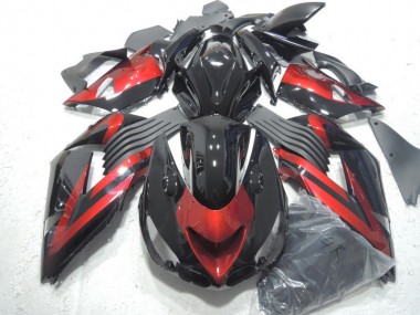 Cheap 2006-2011 Black Red Kawasaki ZX14R ZZR1400 Motorcycle Fairings Kit Canada