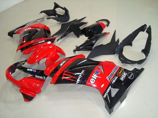 Cheap 2008-2012 Black Red Monster Kawasaki ZX250R Bike Fairings Canada Cheap 2008-2012 Black Red Monster Kawasaki ZX250R Bike Fairings Canada
