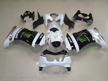 Cheap 2008-2012 Black White Monster Kawasaki ZX250R Motorbike Fairing Canada