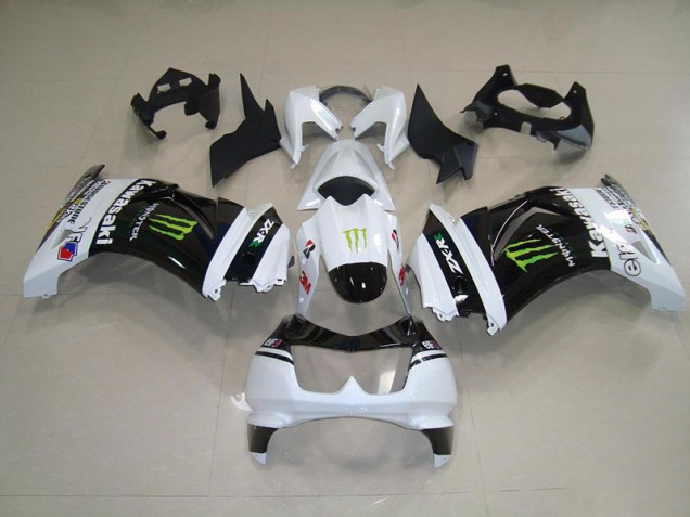 Cheap 2008-2012 Black White Monster Kawasaki ZX250R Motorbike Fairing Canada Cheap 2008-2012 Black White Monster Kawasaki ZX250R Motorbike Fairing Canada