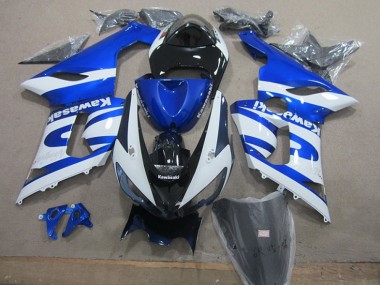 Cheap 2005-2006 Blue White Kawasaki ZX6R Motorcycle Replacement Fairings Canada