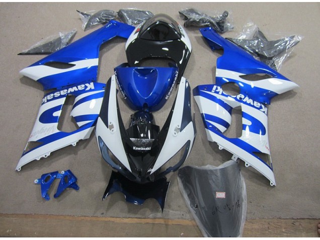 Cheap 2005-2006 Blue White Kawasaki ZX6R Motorcycle Replacement Fairings Canada