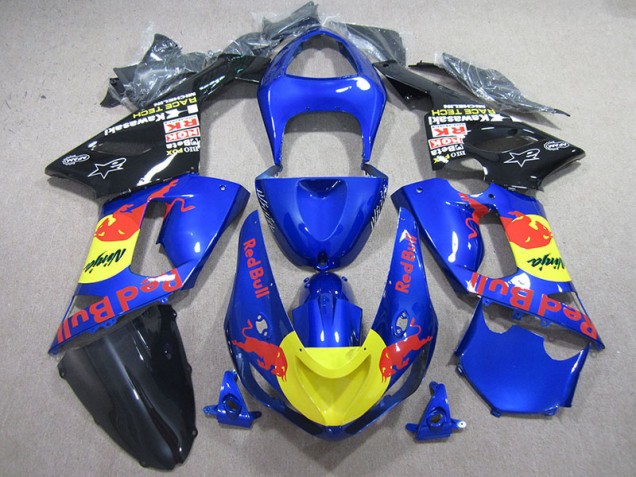 Cheap 2005-2006 Blue Red Bull Ninja Kawasaki ZX6R Motorcycle Fairing Kit Canada Cheap 2005-2006 Blue Red Bull Ninja Kawasaki ZX6R Motorcycle Fairing Kit Canada