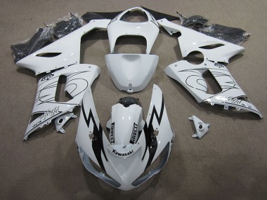 Cheap 2005-2006 White Ninja 636 Kawasaki ZX6R Moto Fairings Canada