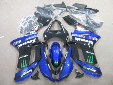 Cheap 2007-2008 Black Blue Green Monster Kawasaki ZX6R Motorcyle Fairings Canada