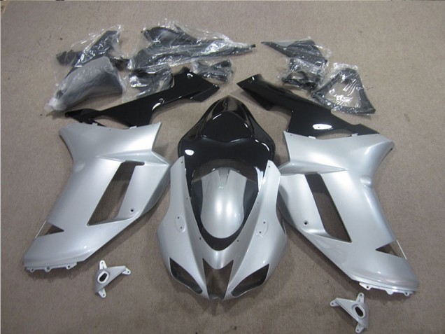 Cheap 2007-2008 Silver Black Kawasaki ZX6R Motor Fairings Canada Cheap 2007-2008 Silver Black Kawasaki ZX6R Motor Fairings Canada