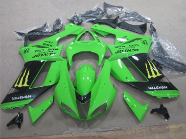 Cheap 2007-2008 White Blue Ninja Kawasaki ZX6R Motorcycle Fairing Canada