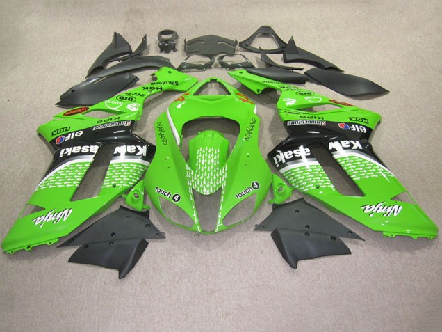 Cheap 2007-2008 Green Touch 4 Kawasaki ZX6R Motorcycle Fairing Kits Canada Cheap 2007-2008 Green Touch 4 Kawasaki ZX6R Motorcycle Fairing Kits Canada