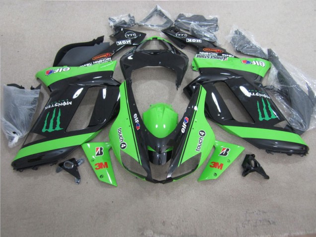 Cheap 2007-2008 Green Black 3M Monster Kawasaki ZX6R Motorbike Fairing Canada Cheap 2007-2008 Green Black 3M Monster Kawasaki ZX6R Motorbike Fairing Canada