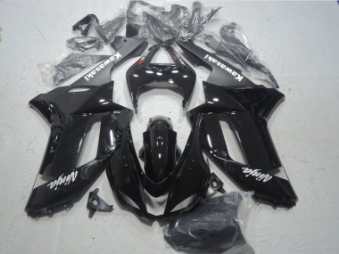 Cheap 2007-2008 Black White Ninja Kawasaki ZX6R Bike Fairings Canada