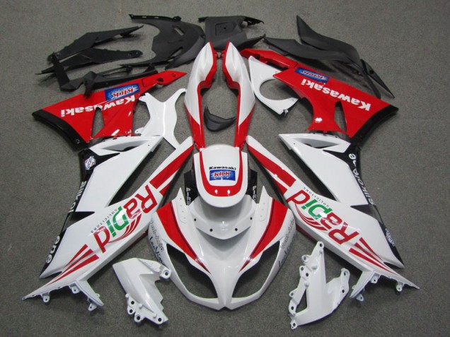 Cheap 2009-2012 White Red Rapid Kawasaki ZX6R Motorcycle Fairing Canada Cheap 2009-2012 White Red Rapid Kawasaki ZX6R Motorcycle Fairing Canada