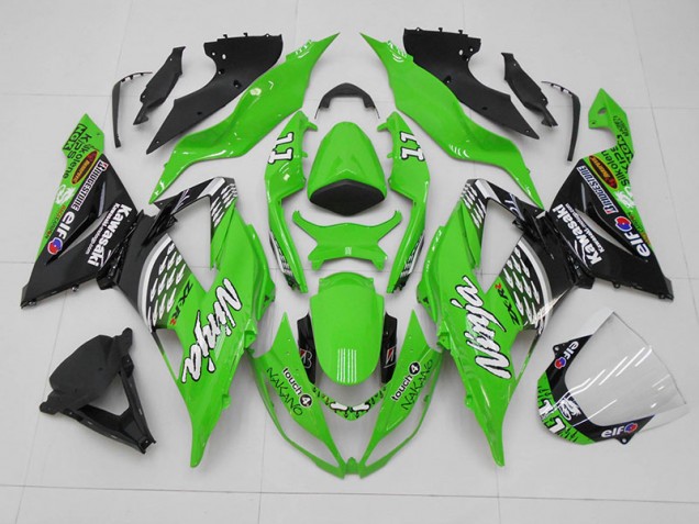 Cheap 2013-2018 Green Black 11 Kawasaki ZX6R Bike Fairing Canada Cheap 2013-2018 Green Black 11 Kawasaki ZX6R Bike Fairing Canada