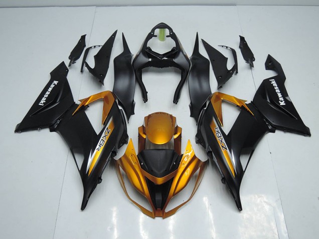 Cheap 2013-2018 Black Gold Kawasaki ZX6R Motor Bike Fairings Canada Cheap 2013-2018 Black Gold Kawasaki ZX6R Motor Bike Fairings Canada