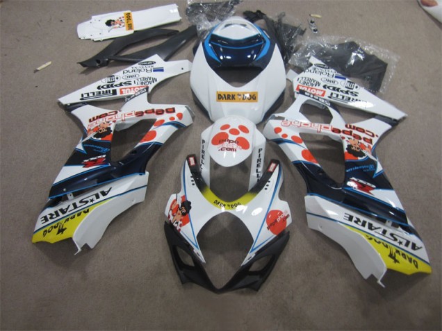 Cheap 2007-2008 White Blue Dark Dog Suzuki GSXR1000 Bike Fairing Canada Cheap 2007-2008 White Blue Dark Dog Suzuki GSXR1000 Bike Fairing Canada