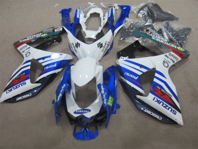 Cheap 2009-2016 White Blue Samsung Suzuki GSXR1000 Motorbike Fairings Canada Cheap 2009-2016 White Blue Samsung Suzuki GSXR1000 Motorbike Fairings Canada