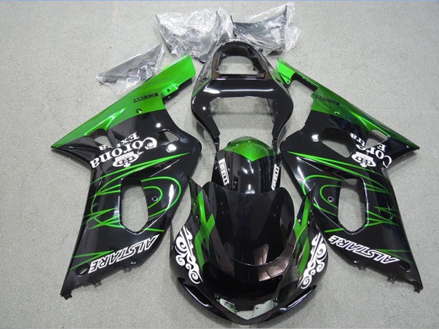 Cheap 2001-2003 Black Green Corona Extra Suzuki GSXR600 Motorcycle Fairing Kits Canada Cheap 2001-2003 Black Green Corona Extra Suzuki GSXR600 Motorcycle Fairing Kits Canada
