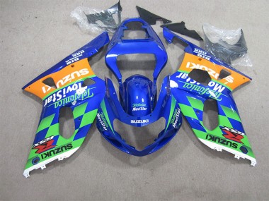 Cheap 2001-2003 Blue Green Telefumia Movistar Suzuki GSXR600 Motorcycle Bodywork Canada