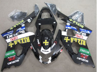 Cheap 2004-2005 Black Yellow Rizla Suzuki GSXR600 Moto Fairings Canada