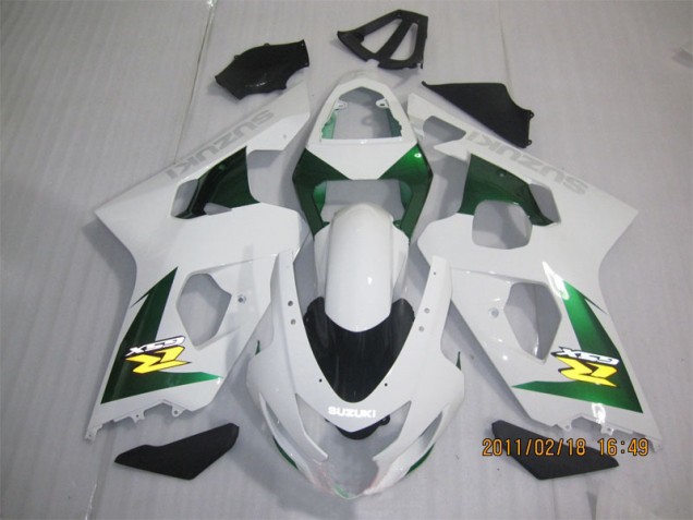 Cheap 2004-2005 White Green Suzuki GSXR600 Motorbike Fairing Kits Canada Cheap 2004-2005 White Green Suzuki GSXR600 Motorbike Fairing Kits Canada