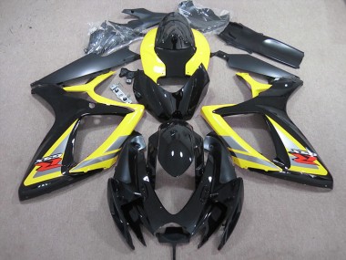 Cheap 2006-2007 Black Yellow Suzuki GSXR600 Motor Fairings Canada