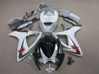 Cheap 2006-2007 Black White Suzuki GSXR600 Motorcycle Fairing Kit Canada