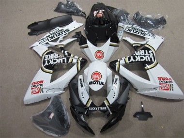 Cheap 2006-2007 Black White Lucky Strike Motul Suzuki GSXR600 Bike Fairing Canada