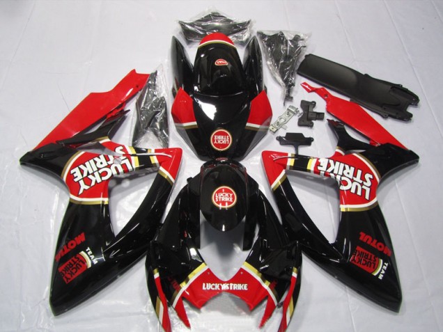 Cheap 2006-2007 Black Red Lucky Strike Motul Suzuki GSXR600 Bike Fairing Kit Canada Cheap 2006-2007 Black Red Lucky Strike Motul Suzuki GSXR600 Bike Fairing Kit Canada