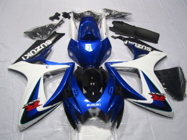 Cheap 2006-2007 Blue White Suzuki GSXR600 Motorcycle Fairings Kits Canada