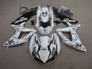 Cheap 2008-2010 White Black Corona Extra Motul 8 Suzuki GSXR600 Replacement Motorcycle Fairings Canada