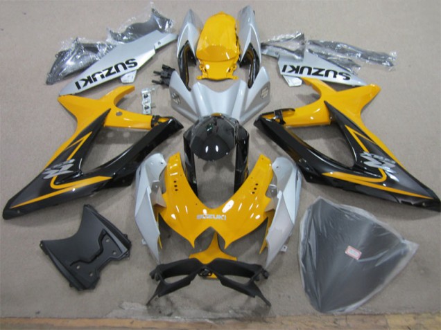 Cheap 2008-2010 Yellow White Black Suzuki GSXR600 Motorcycle Fairing Kits Canada Cheap 2008-2010 Yellow White Black Suzuki GSXR600 Motorcycle Fairing Kits Canada