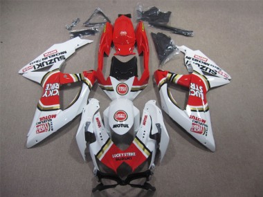 Cheap 2008-2010 White Lucky Strike Red Motul Suzuki GSXR600 Motorbike Fairing Canada